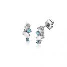 ZINZI silbernes Fantasie Ohrstecker 13mm hellblau und weiß ZIO2189