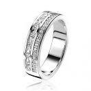 ZINZI silberner schicker Ring mit verschiedenen Formen weiße Zirkonias ZIR2118