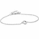 ZINZI zlv. armband met open rondje bezet met zirc.