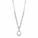 ZINZI zlv. collier met ovale tussenschakels en hanger