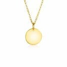 ZINZI zlv. hanger geel verguld rond plaatje 15mm