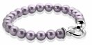 Zinzi silbernes Perlenarmband violett mit Verschluss 20cm ZIA401P-S