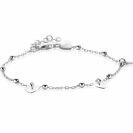 ZINZI zlv. armband fant. met hartjes eraan