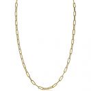 ZINZI silberne paperclip Glieder Kette 14K gelb vergoldet 45cm 3,5mm breit ZIC2202G