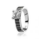 ZINZI silberner Ring schwarz ZIR775Z