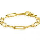 ZINZI zlv. armband gg.verg. paperclip ronde buis