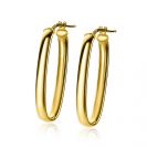 ZINZI silberne Ohrringe 14K gelb vergoldet 35x17mm oval ZIO2164G