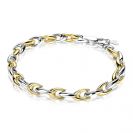 ZINZI silbernes Gliederarmband gelb vergoldet 6,4mm breit 20cm ZIA1641BG