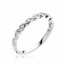 ZINZI silberner Ansteckring Infinity weiß 2,4mm ZIR1595