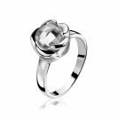 ZINZI silberner Ring Blume weiß ZIR865