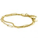 ZINZI zlv. armband gg.verg.2rijen grmt en paperclip