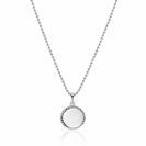 12mm ZINZI Silberner Münzanhänger mit Perlrand für Gravur ZIH2650 (ohne Kette)