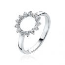 ZINZI silberner Ring Sonne weiß ZIR1883