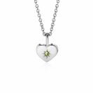 ZINZI zlv. hanger hartvorm birthstones peridoot cz.