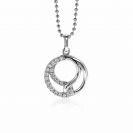 ZINZI silberner Anhänger 15mm,symbolisiert Verbundenheit,  weiße Zirkonias ZIH2119S