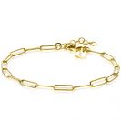 ZINZI silbernes Armband in 14K gelb vergoldet mit trendy paperclip Gliedern 3,4mm breit ZIA1992G
