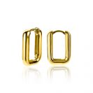 ZINZI silbernes Luxus Ohrringe 14K gelb vergoldet 18x3mm ovale Form ZIO2222G