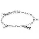ZINZI Silberarmband mit drei tropfenförmigen Anhängern 17-19cm ZIA-BF109