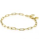 ZINZI silbernes paperclip Glieder Armband 14K gelb vergoldet 3,5mm breit ZIA2202G