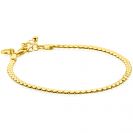 ZINZI vergoldetes Silberarmband mit Gliederkette, 3 mm breit, 18-21 cm ZIA2647G