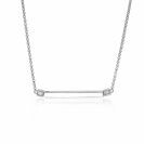 ZINZI silberne Kette Stäbchen  weiß 42cm ZIC1817