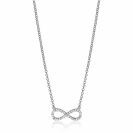 Zinzi silberne Kette Infinity weiß 42-45cm ZIC1065