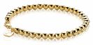 ZINZI silbernes Kugelarmband gelb vergoldet 4mm breit 17-20cm ZIA1010G