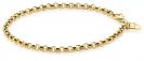 ZINZI silbernes Jasseron Armband gelb vergoldet 5mm breit 19cm ZIA1009G