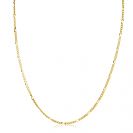 ZINZI zlv. figaro collier 70 cm geel verguld
