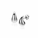 11mm ZINZI Silber Ohrstecker in organischer Tropfenform ZIO2636