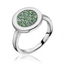 ZINZI silberner Ring grün ZIR1005G