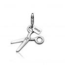 Zinzi silberner Anhänger Schere CHARMS6