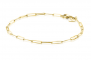 ZINZI Gold 14 Karat Gold Armband mit Paperclip Gliedern 2,2 mm breit ZGA296