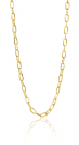 ZINZI Gold 14 Karat Gold Halskette mit ovalen Gliedern von 2,2 mm Breite und Länge 43cm ZGC291