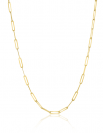 ZINZI Gold 14 Karat Gold Halsketten 45cm mit Paperclip Gliedern 1,6mm breit ZGC298