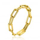 ZINZI Gold ring paperclip schakels 3mm mt.54