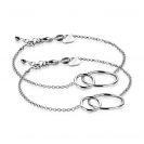 Zinzi Set aus 2 Silberarmbändern runde Formen 16-19cm ZIA1278-SET