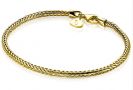 ZINZI silbernes Gliederarmband gelb vergoldeter Fuchsschwanz 3mm breit 19cm ZIA1287G