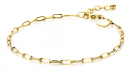 ZINZI silbernes Armband 14K gelb vergoldet 2,5mm paperclip Glieder ZIA2150G
