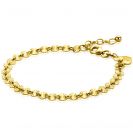 ZINZI zlv. armband gg.verg.gediamanteerde rondjes