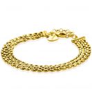 ZINZI zlv. rolex-style armband geel verguld 8mm