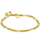 ZINZI zlv. armband gg. verg. figaro schakels 3.5mm