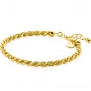 ZINZI zlv. armband geel verguld koord 4mm