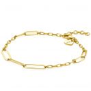 ZINZI zlv. armband gg.verg. paperclip schakels