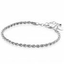 ZINZI zlv. koord armband 3mm 17+3cm