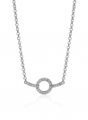 Zinzi silberne Kette eng rund design  weiß 42-45cm ZIC1063
