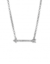 Zinzi silberne Kette Amorpfeil weiß 42-45cm ZIC1064