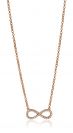 ZINZI zlv.collier rosé verguld Infinity met zirc.43-46cm