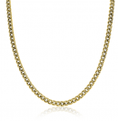 ZINZI Silber vergoldete Gourmet-Halskette 4,5mm breit 45cm ZIC1414G