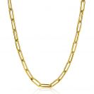 ZINZI zlv. collier gg. verg. paperclip 5.8mm 45cm